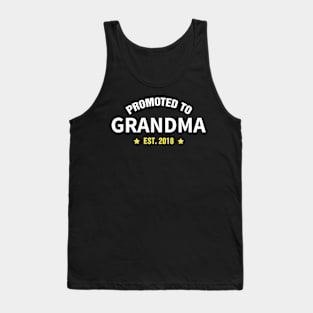 Promoted To GRANDMA Est 2018 gift ideas for family Tank Top